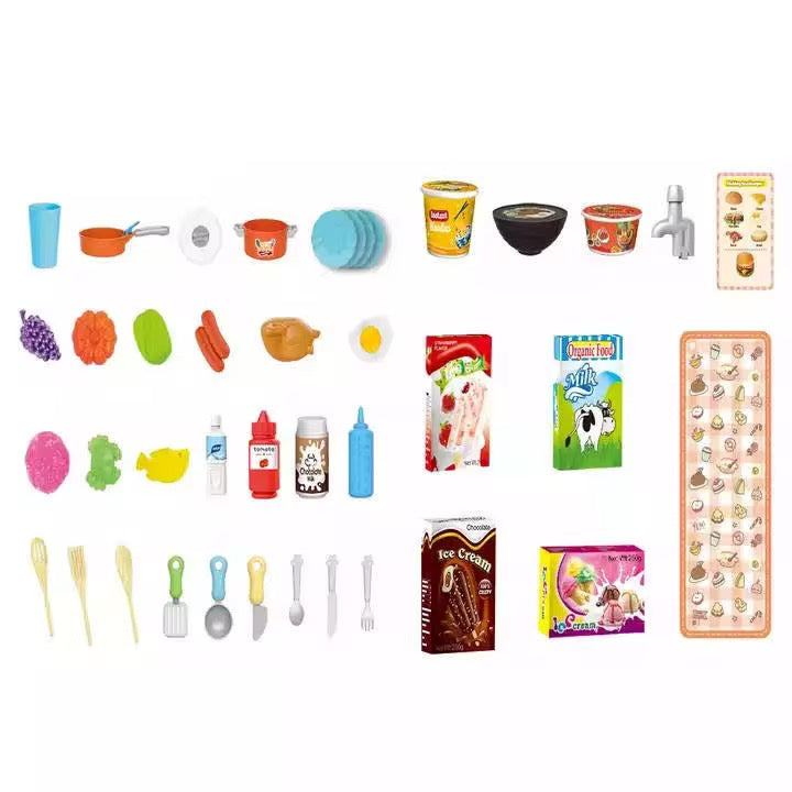 LONGMIRE Kids-Kitchen playset, with Realistic Lights & Sounds