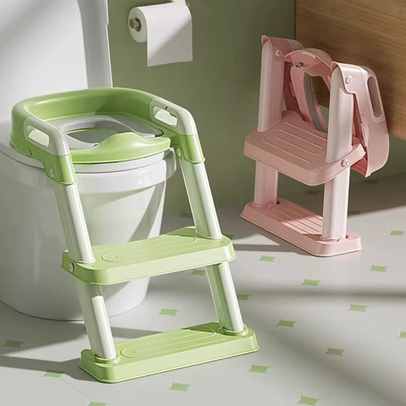 Potty training seat with a step