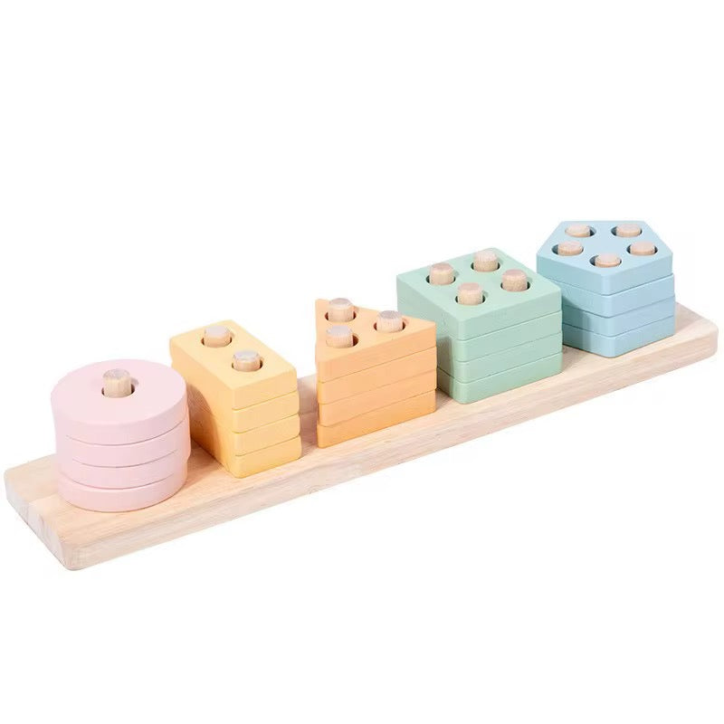educational wooden geometric sorter board