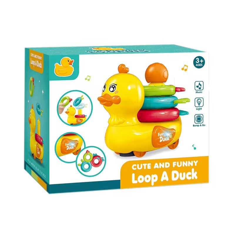 Walking and Stacking Duck Toy with Music and Light
