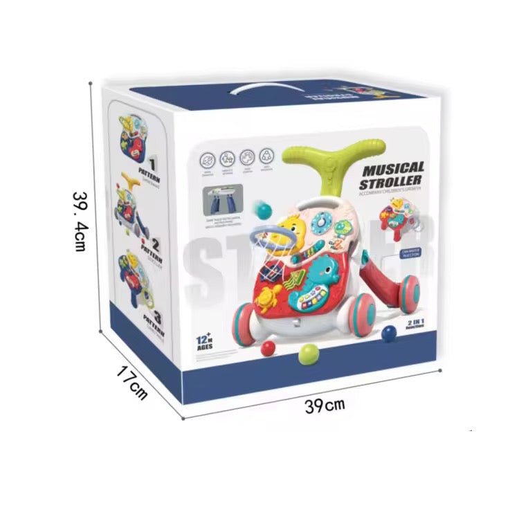 Musical baby walker and table 3 in 1 new edition