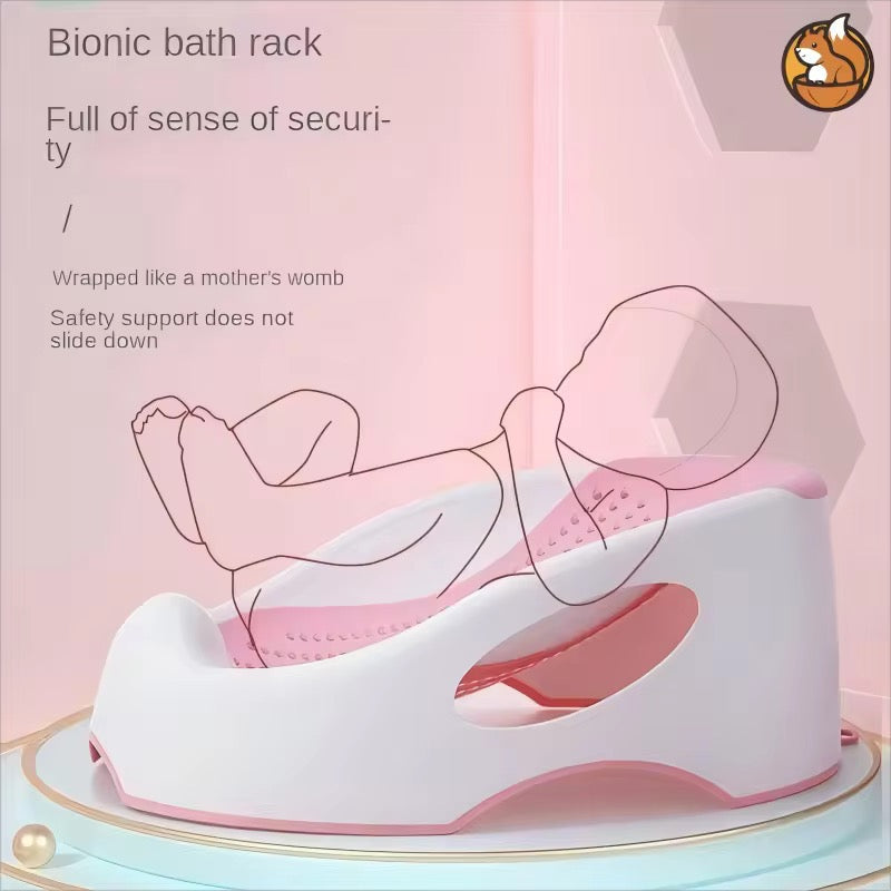 Comfortable lying baby bathtub bath device plastic baby shower chairs