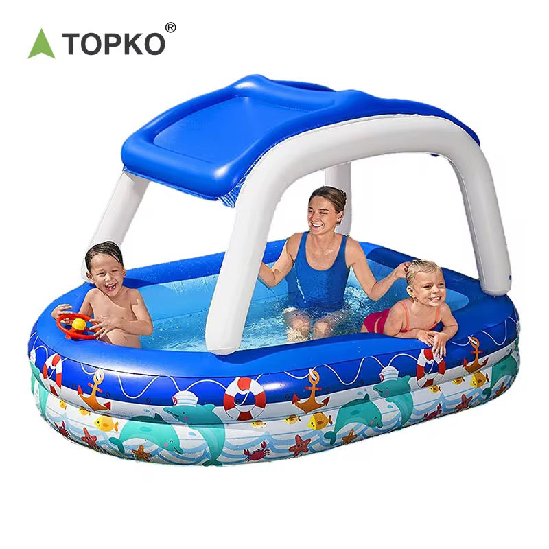 Kids' Boat Pool with Sunshade