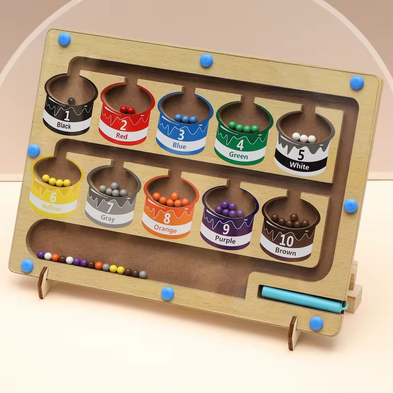 Magnetic Color and Number Maze