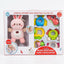 Interactive Plush Bear Musical Rattle & Teether Toy Set