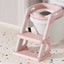 Potty training seat with a step