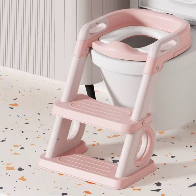 Potty training seat with a step