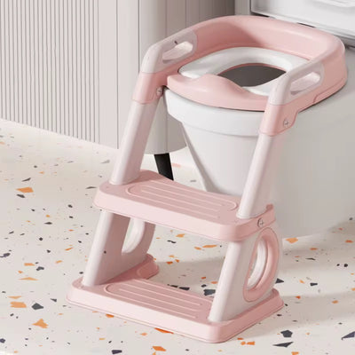 Potty training seat with a step