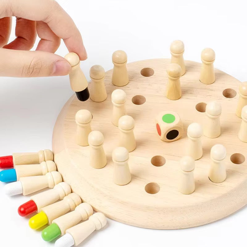 Wooden Memory Chess Game