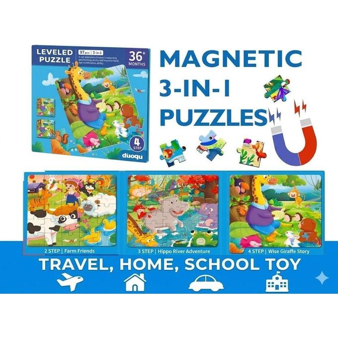 3in-1 Leveled Puzzle Set