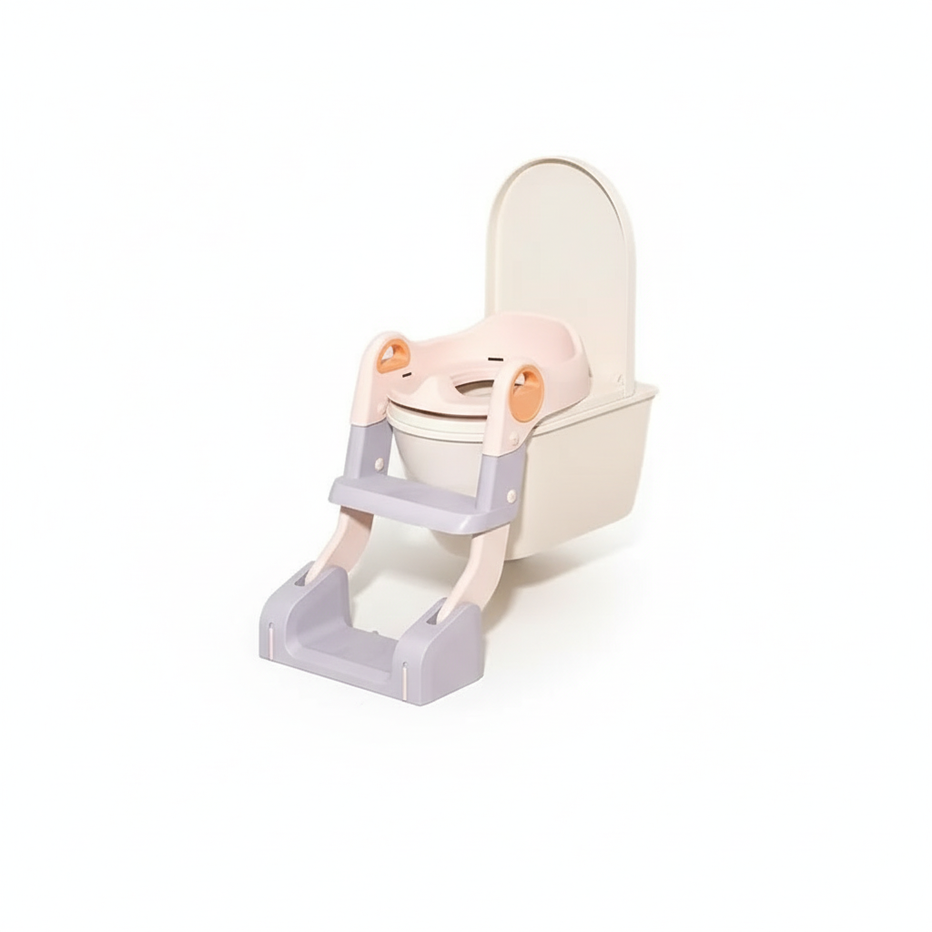 Potty training seat with a step 2x1