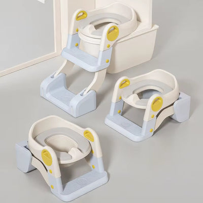 Potty training seat with a step 2x1