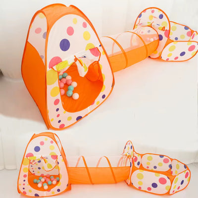 3-in-1 Foldable Play Tent & Tunnel Combo with 50 Balls