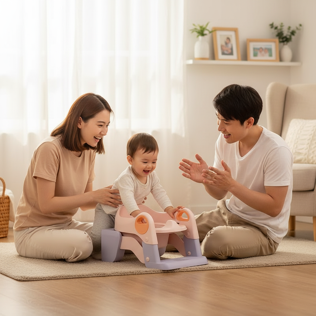 Potty training seat with a step 2x1