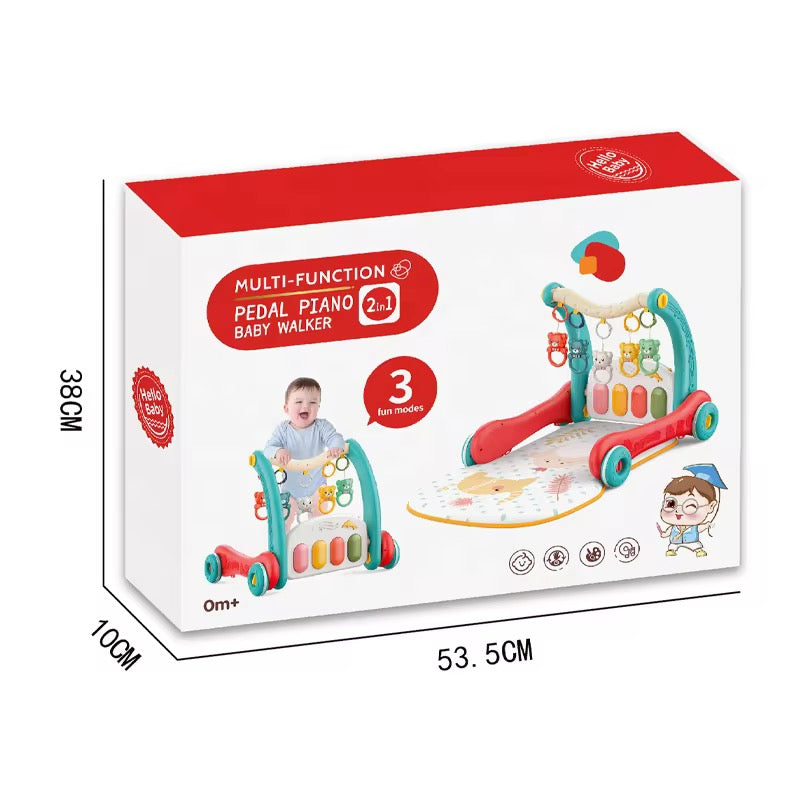 2-in-1 Multi-Function Pedal Piano & Baby Walker