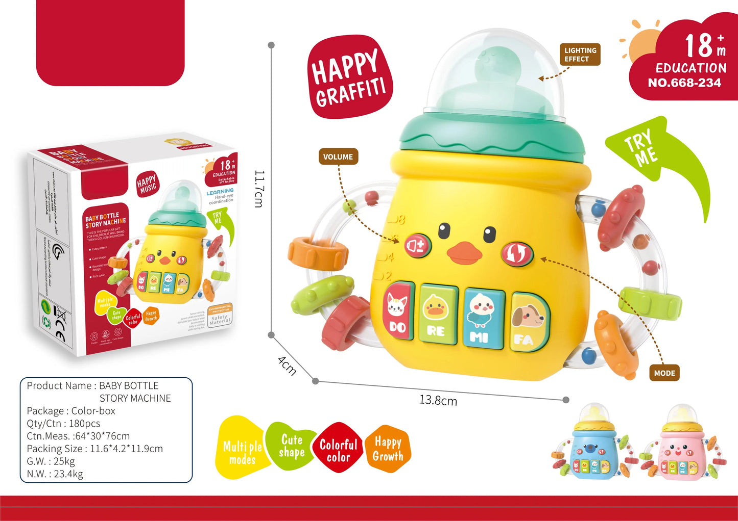 Baby Bottles Soft Music Toy