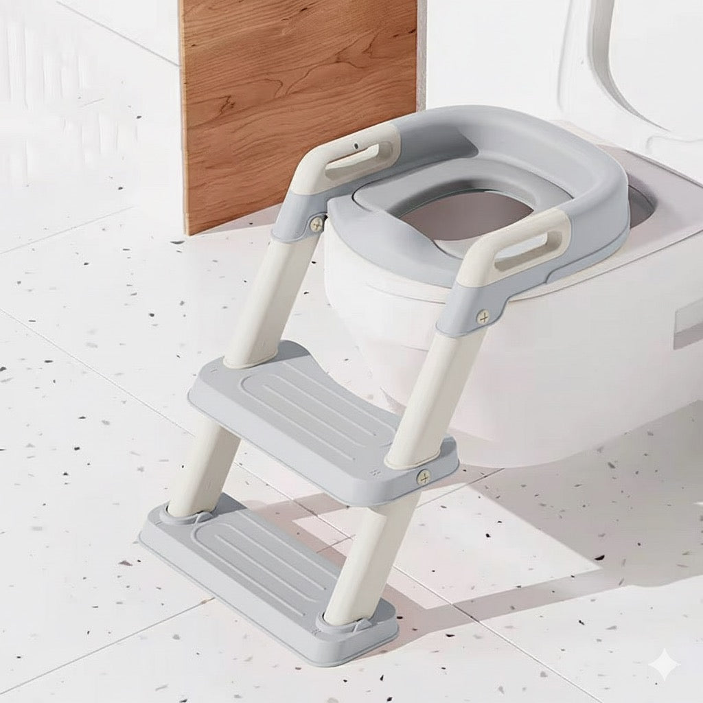 Potty training seat with a step