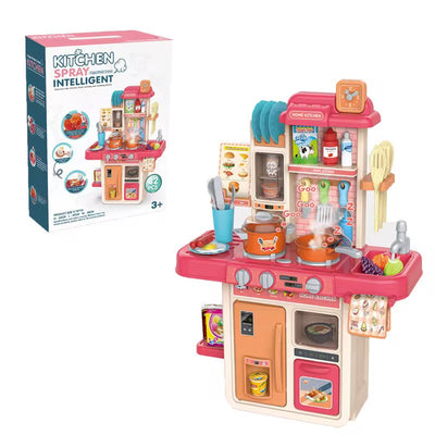 LONGMIRE Kids-Kitchen playset, with Realistic Lights & Sounds