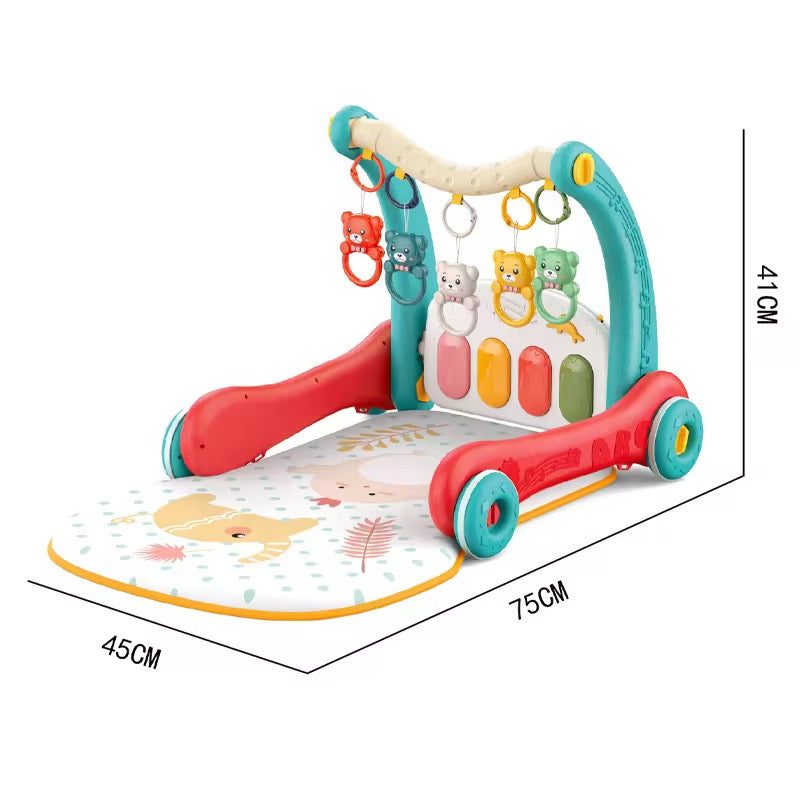 2-in-1 Multi-Function Pedal Piano & Baby Walker