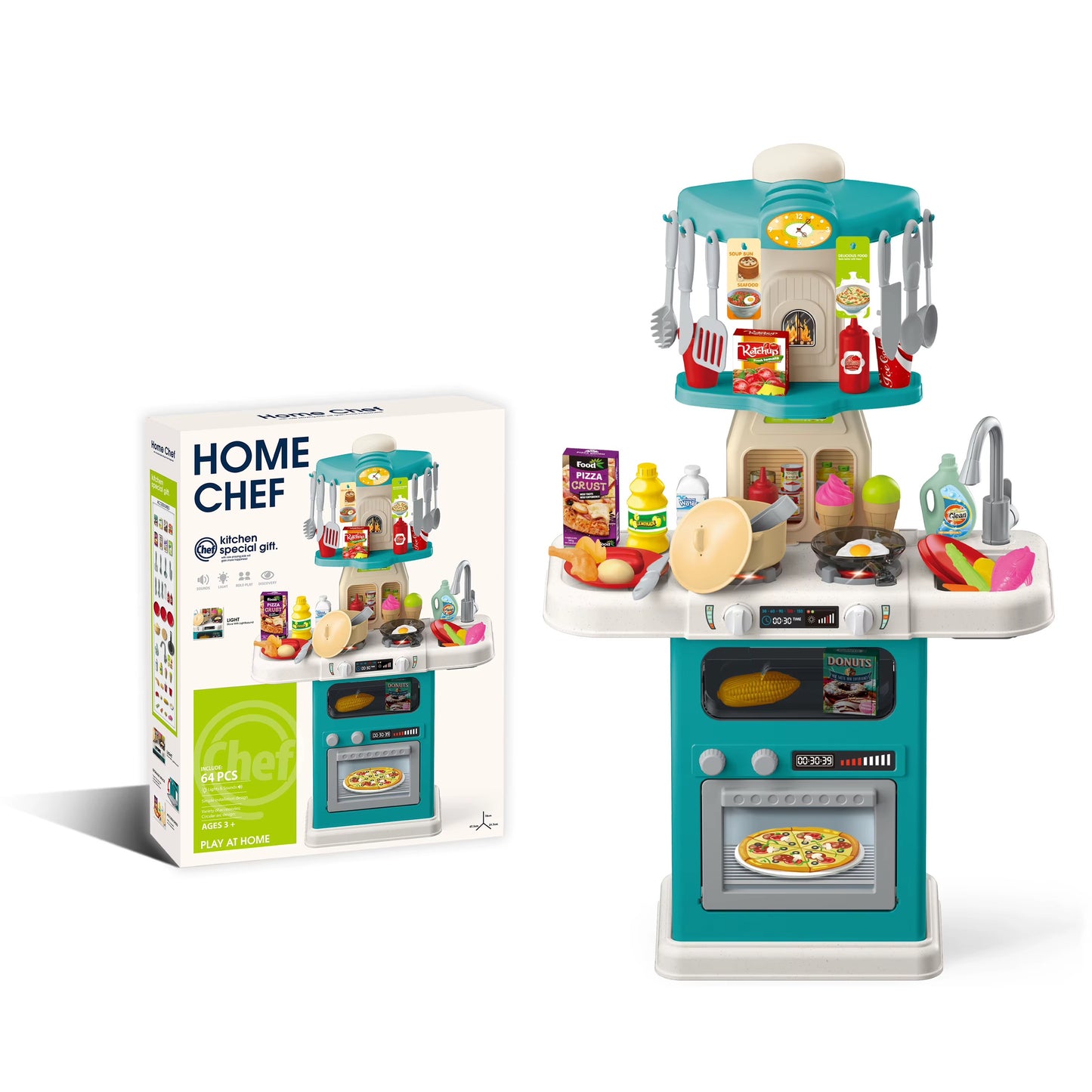 Home Chef Kitchen Play Set (64 PCS)