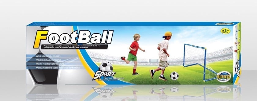 Kids Portable Football Goal Post Set