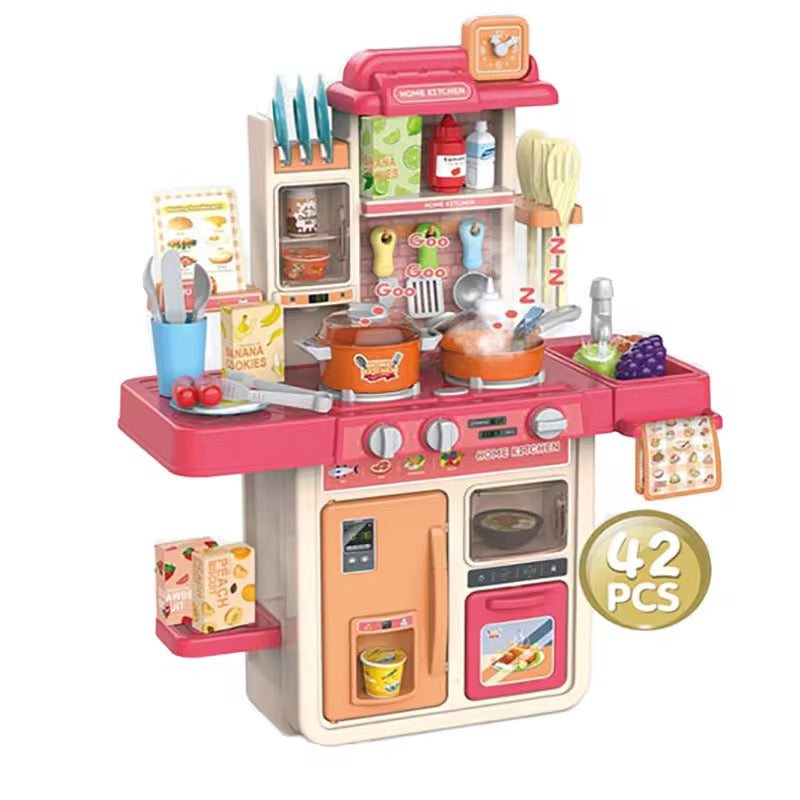 LONGMIRE Kids-Kitchen playset, with Realistic Lights & Sounds