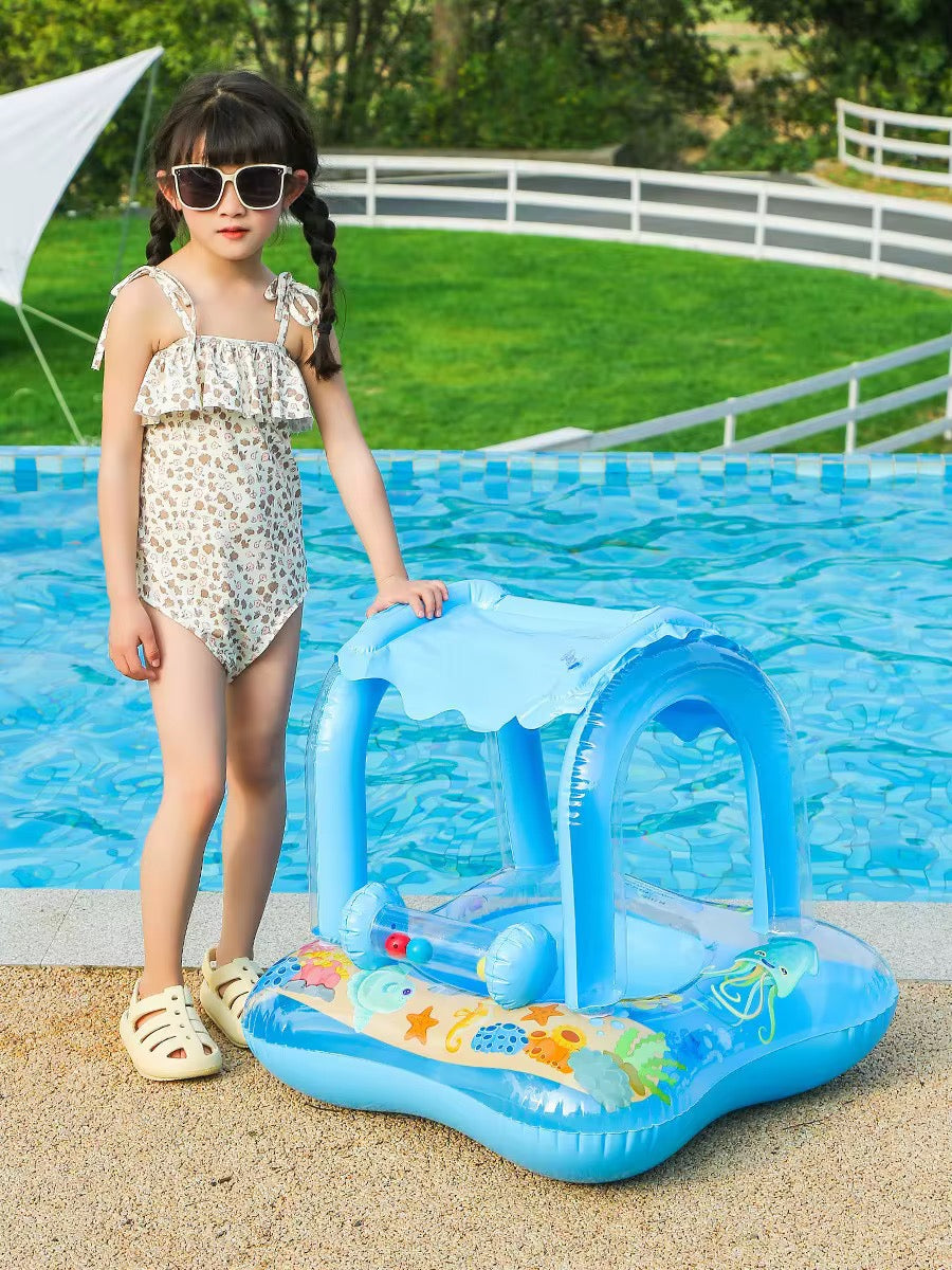 Kids Inflatable Pool Float with Canopy