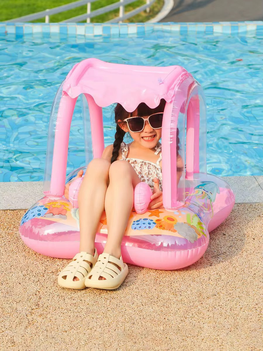 Kids Inflatable Pool Float with Canopy