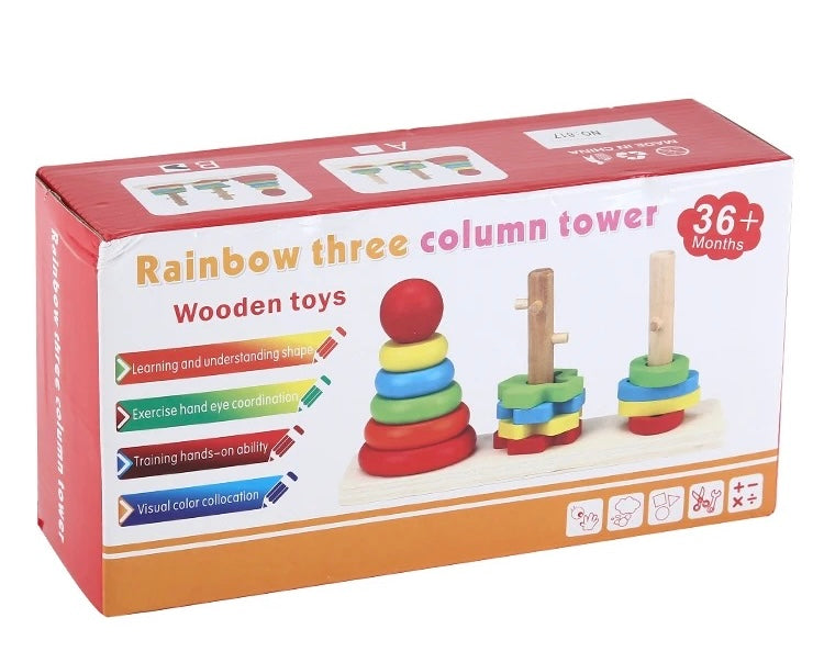 Rainbow three columns tower