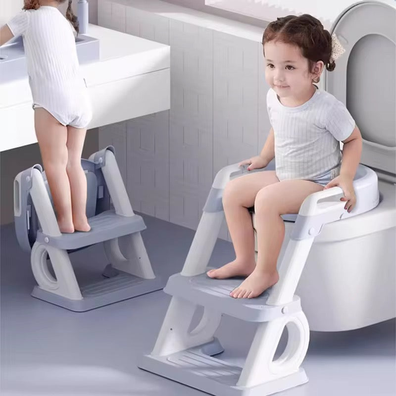 Potty training seat with a step