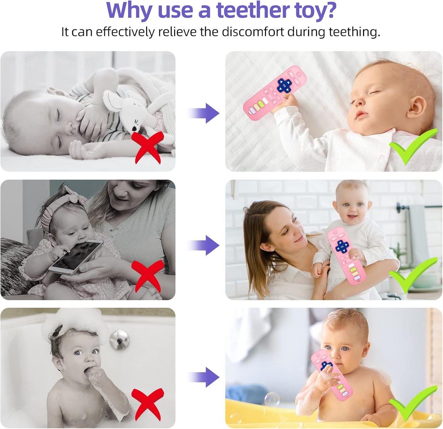 TV Remote Control Shape Teething Baby Toys