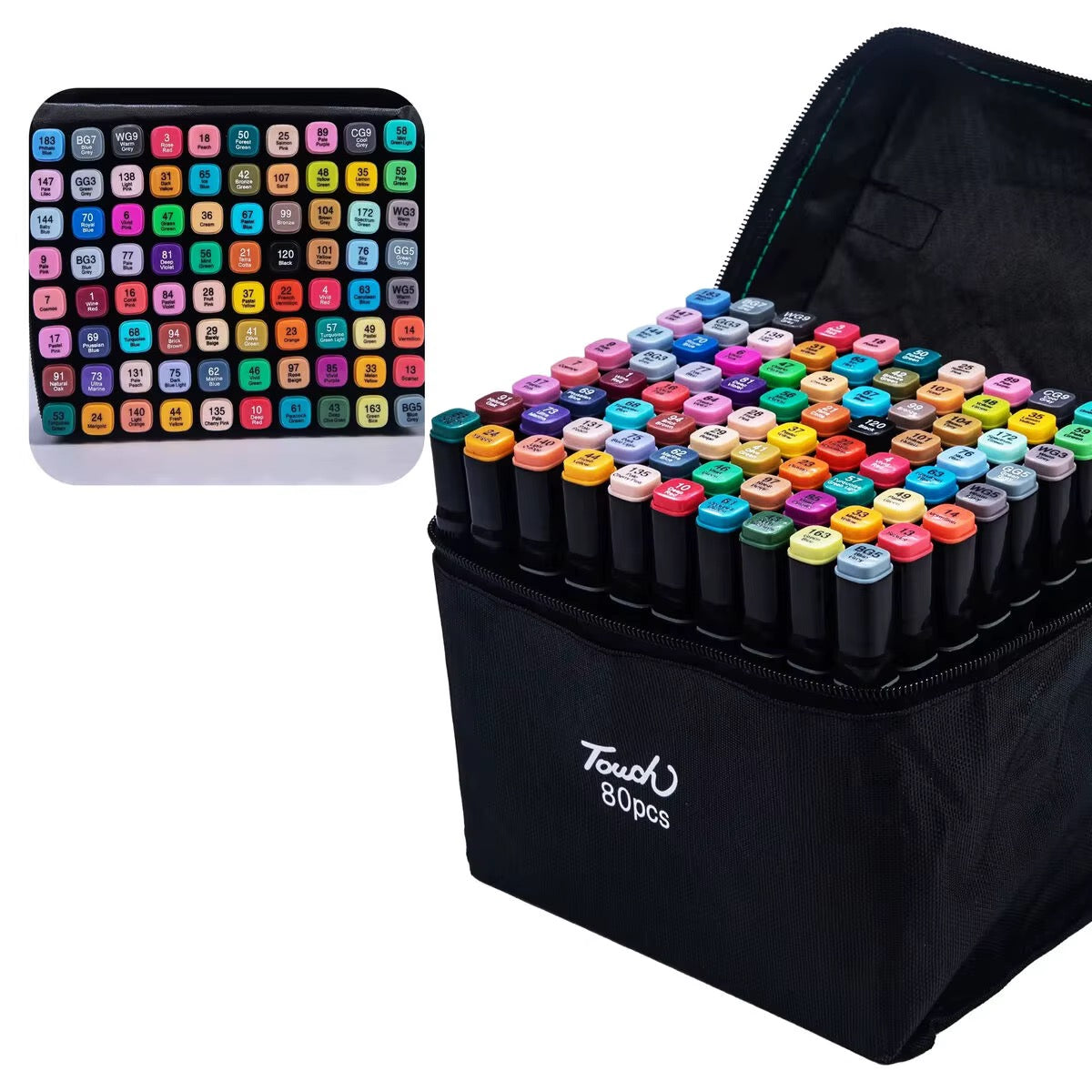Touch 80 Pcs Art Marker Set with Black Carry Bag