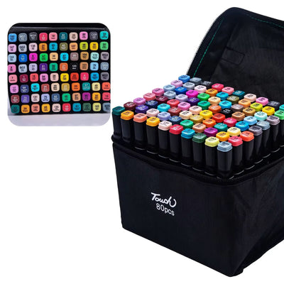 Touch 80 Pcs Art Marker Set with Black Carry Bag