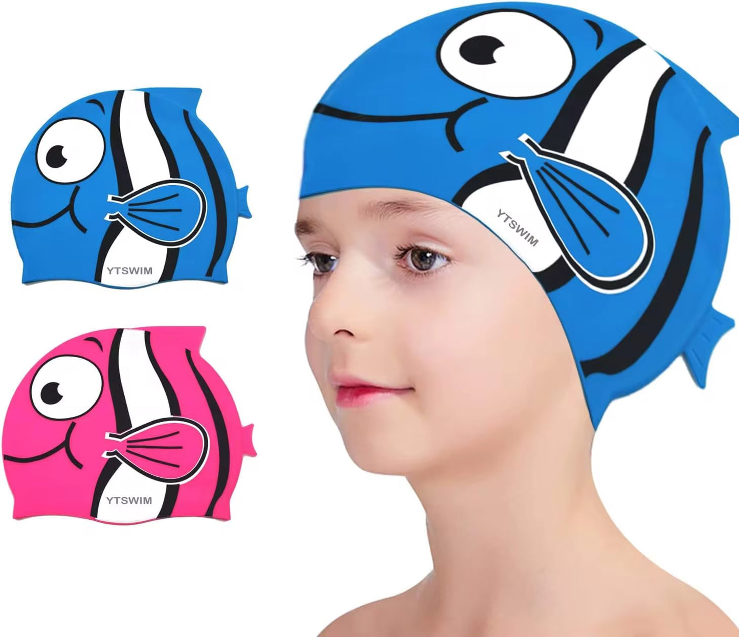 Bestway Fun Fish Silicone Swim Cap for Kids