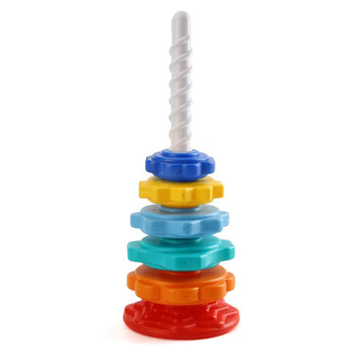 Spinning Rainbow Stack Tower
