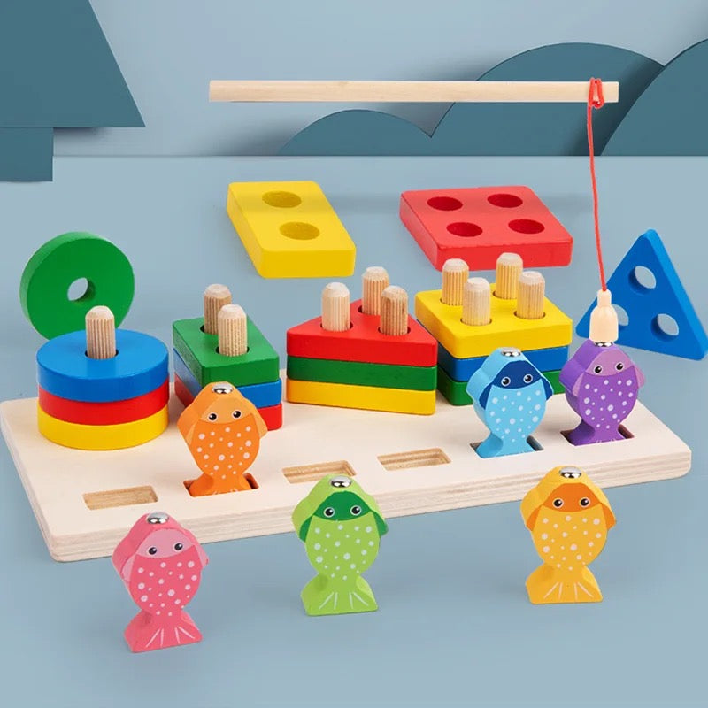 Fishing Game Geometric Shapes