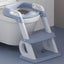 Potty training seat with a step