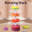 Spinning Rainbow Stack Tower