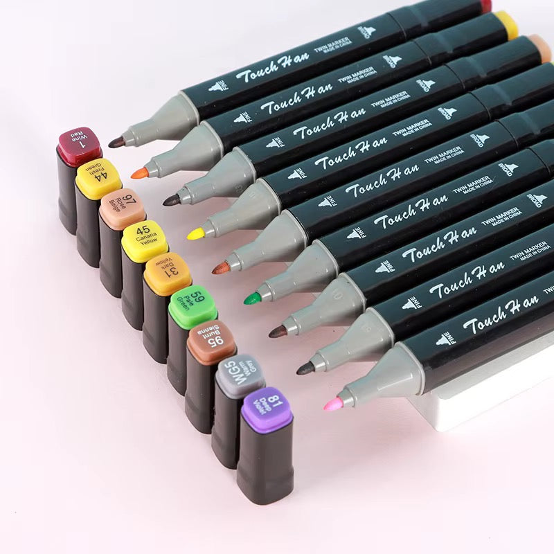 Touch 48 Pcs Art Marker Set with Black Carry Bag