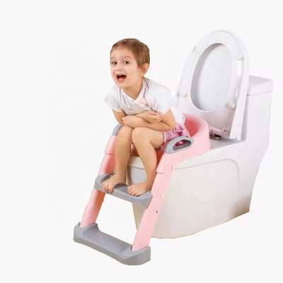 Potty training seat with a step 2x1