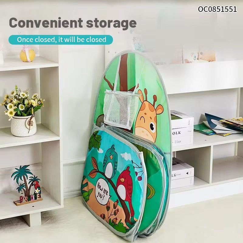 Animals Foldable Kids Ball Pit with Basketball +50ball