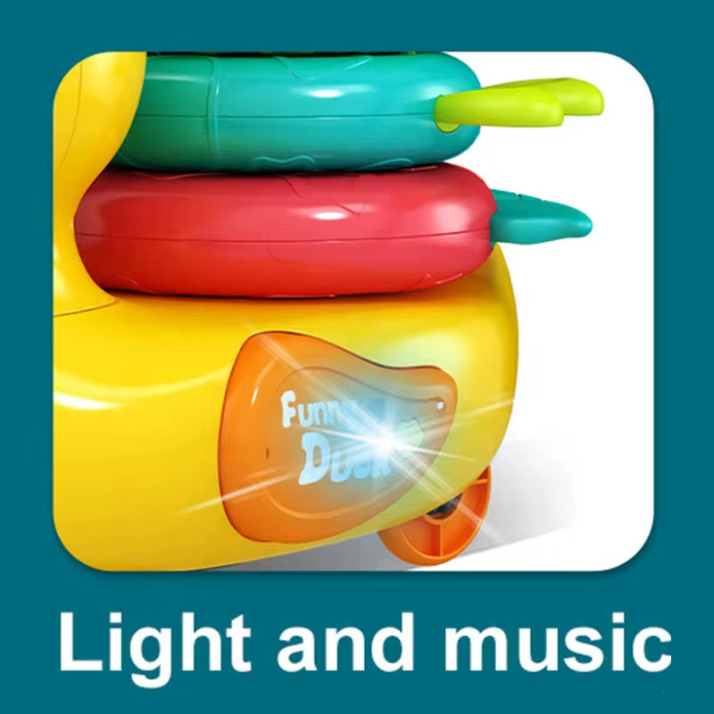 Walking and Stacking Duck Toy with Music and Light