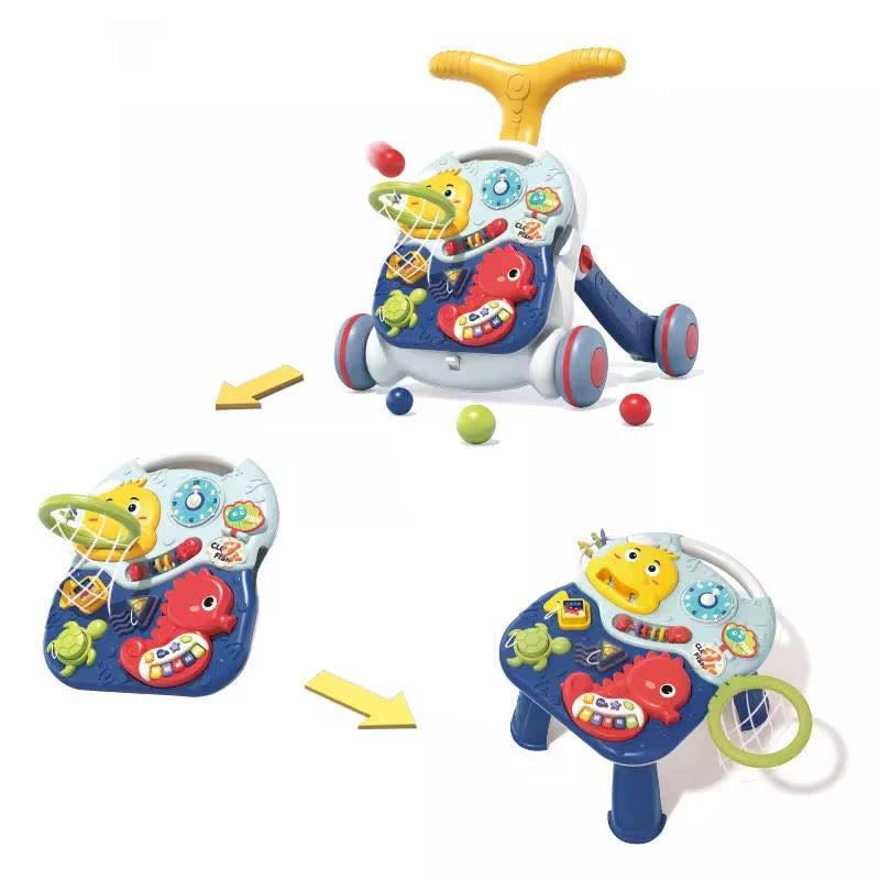 Musical baby walker and table 3 in 1 new edition