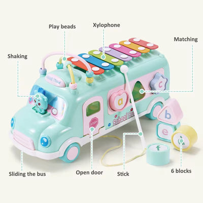 Music Bus And Xylophone With Sound