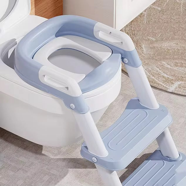 Potty training seat with a step