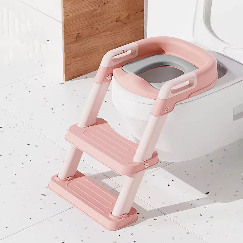 Potty training seat with a step