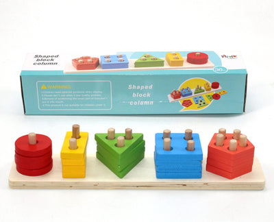 educational wooden geometric sorter board