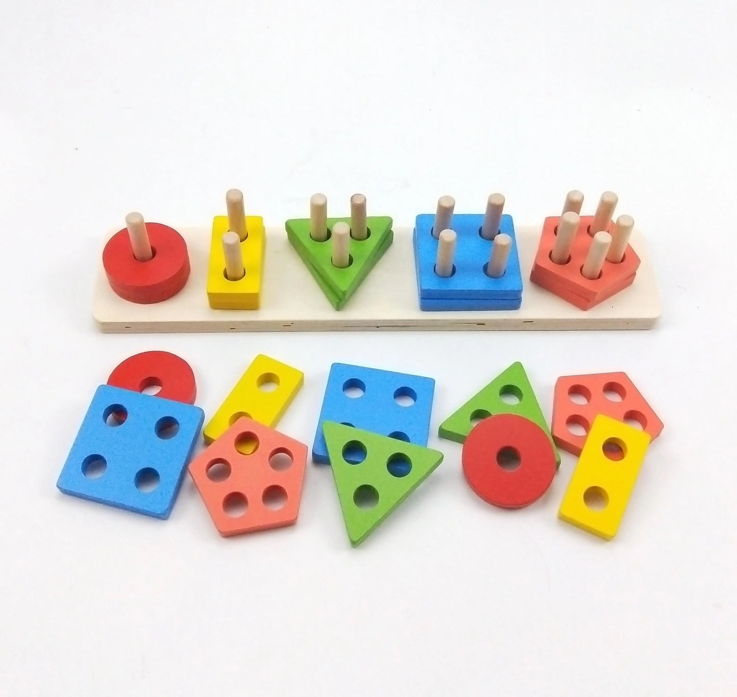 educational wooden geometric sorter board