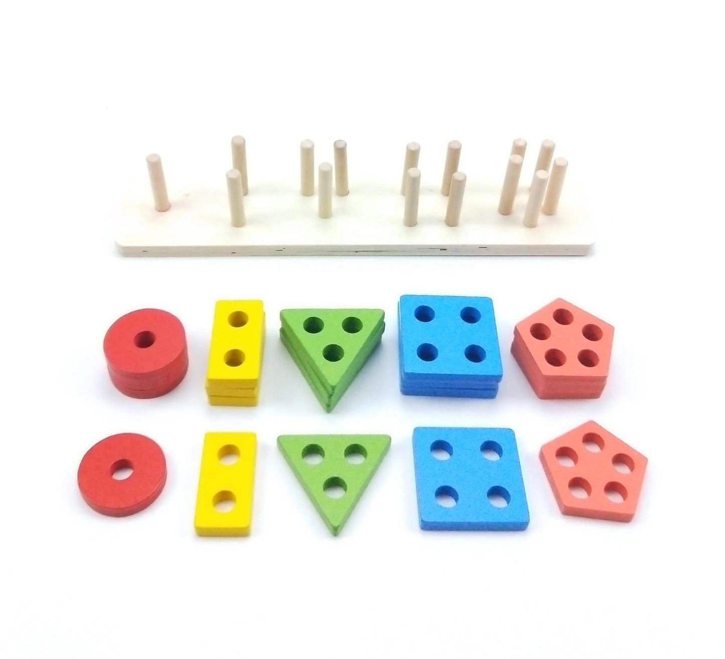 educational wooden geometric sorter board