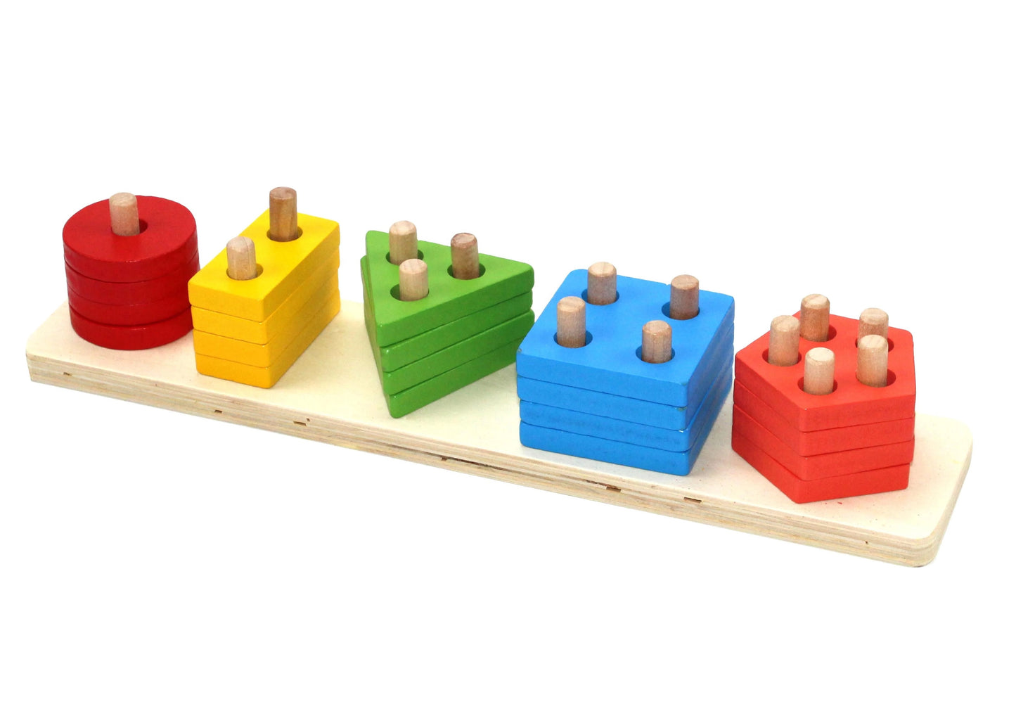 educational wooden geometric sorter board